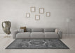 Machine Washable Oriental Gray Modern Rug in a Living Room,, wshabs1473gry