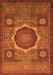 Machine Washable Oriental Orange Modern Area Rugs, wshabs1473org