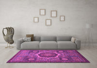 Machine Washable Oriental Purple Modern Rug, wshabs1473pur