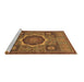 Sideview of Machine Washable Oriental Brown Modern Rug, wshabs1473brn