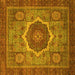 Square Oriental Yellow Modern Rug, abs1474yw