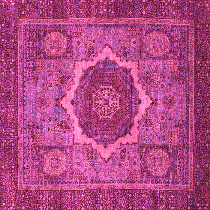 Square Oriental Pink Modern Rug, abs1474pnk
