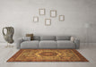 Machine Washable Oriental Brown Modern Rug in a Living Room,, wshabs1474brn