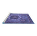 Sideview of Machine Washable Oriental Blue Modern Rug, wshabs1474blu