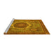 Sideview of Machine Washable Oriental Yellow Modern Rug, wshabs1474yw