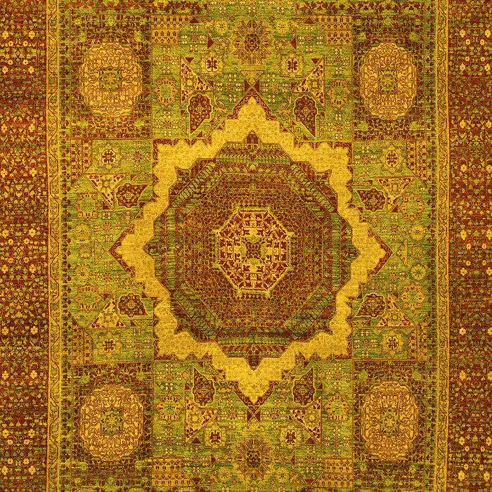 Oriental Yellow Modern Rug, abs1474yw