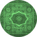 Round Oriental Emerald Green Modern Rug, abs1474emgrn