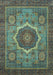 Oriental Light Blue Modern Rug, abs1474lblu