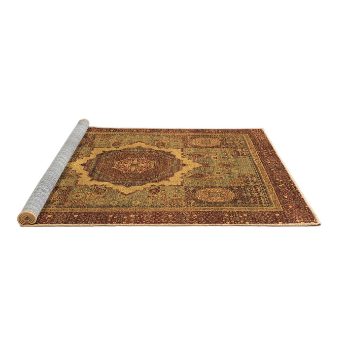 Sideview of Machine Washable Oriental Brown Modern Rug, wshabs1474brn