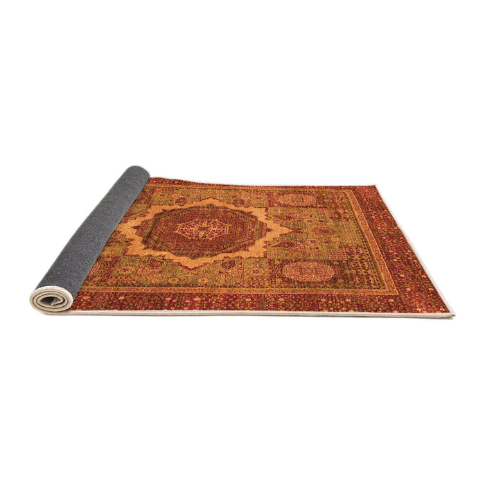 Sideview of Oriental Orange Modern Rug, abs1474org
