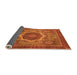 Sideview of Oriental Orange Modern Rug, abs1474org