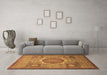 Machine Washable Oriental Brown Modern Rug in a Living Room,, wshabs1475brn