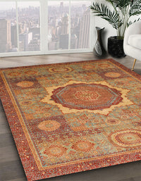 Abstract Bronze Brown Oriental Rug, abs1475