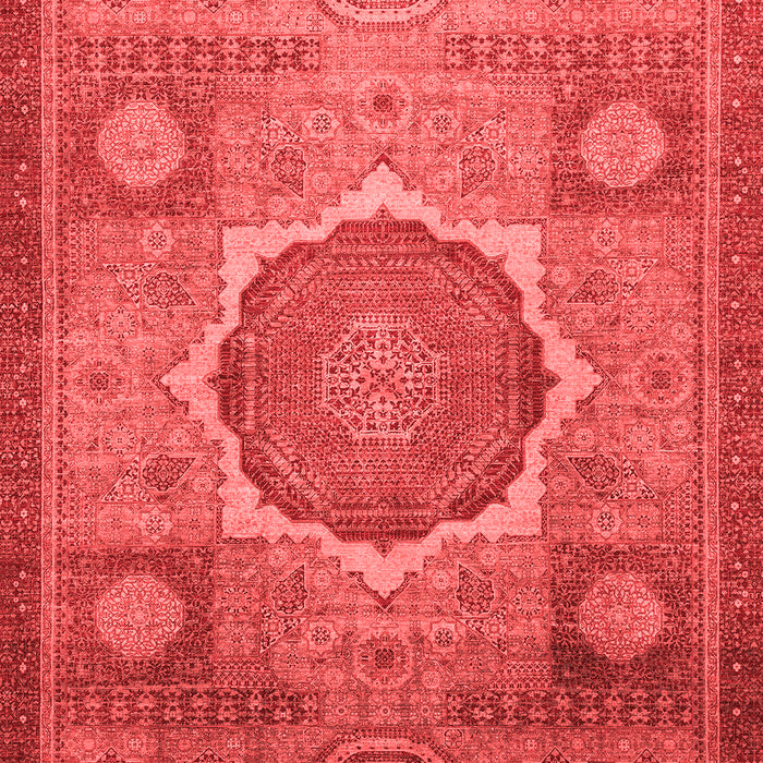 Machine Washable Oriental Red Modern Rug, wshabs1475red
