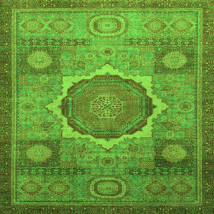 Square Oriental Green Modern Rug, abs1475grn