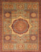 Abstract Bronze Brown Oriental Rug, abs1475