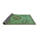 Sideview of Oriental Turquoise Modern Rug, abs1475turq