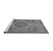 Sideview of Machine Washable Oriental Gray Modern Rug, wshabs1475gry