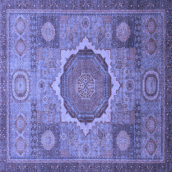 Square Oriental Blue Modern Rug, abs1475blu