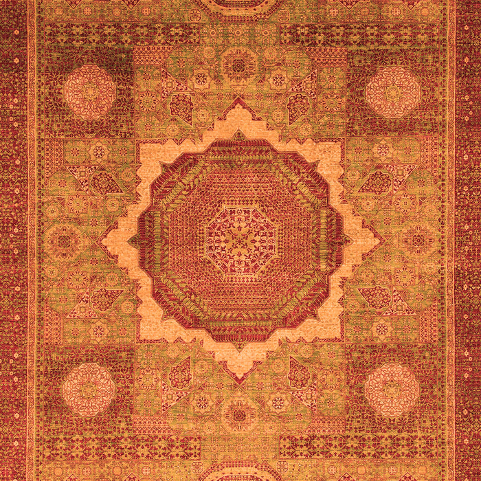Machine Washable Oriental Orange Modern Area Rugs, wshabs1475org