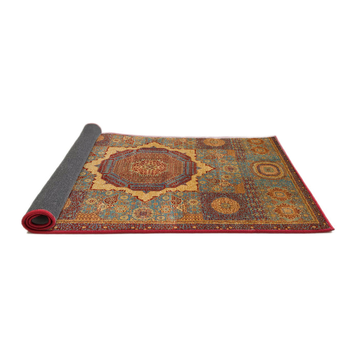 Sideview of Abstract Red Oriental Rug, abs1476