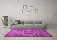 Machine Washable Oriental Purple Modern Rug, wshabs1476pur