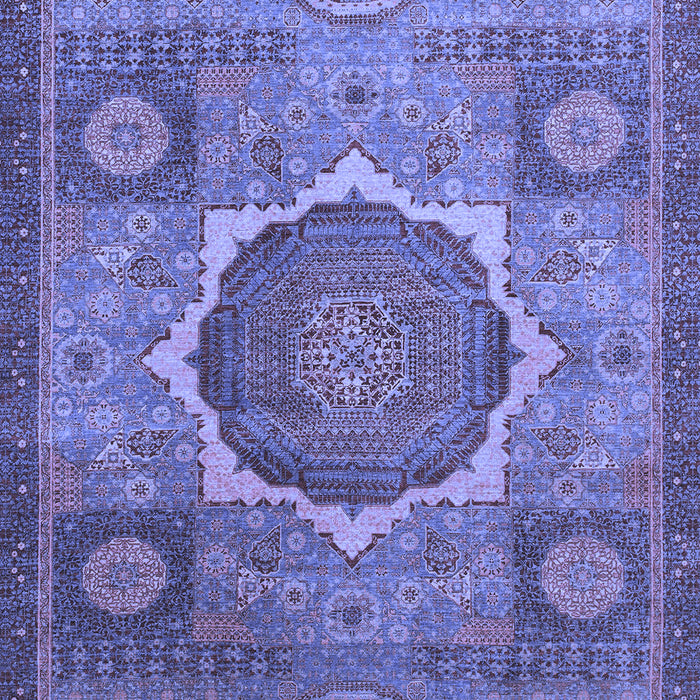 Machine Washable Oriental Blue Modern Rug, wshabs1476blu