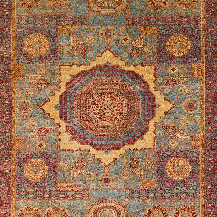 Machine Washable Abstract Red Rug, wshabs1476