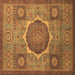 Square Oriental Brown Modern Rug, abs1476brn