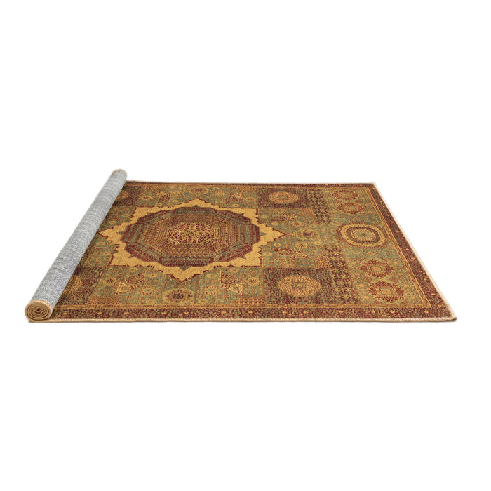 Sideview of Machine Washable Oriental Brown Modern Rug, wshabs1476brn