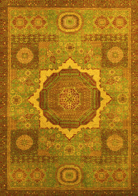 Oriental Yellow Modern Rug, abs1476yw