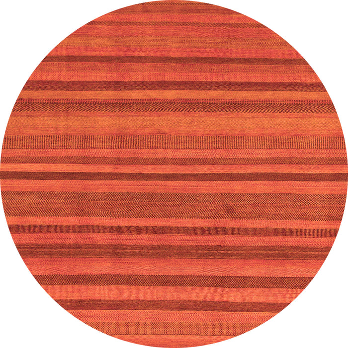 Round Oriental Orange Modern Rug, abs1477org