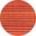 Round Oriental Orange Modern Rug, abs1477org