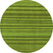 Round Oriental Green Modern Rug, abs1477grn