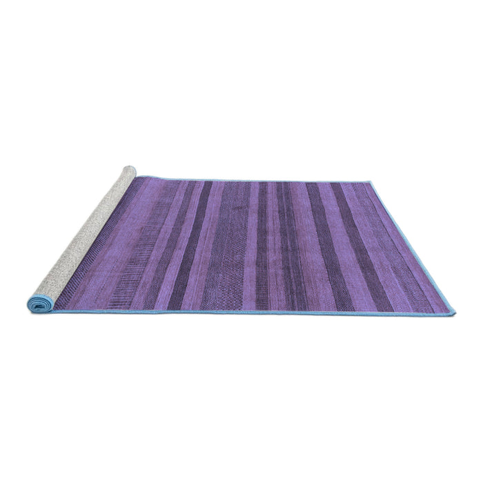 Sideview of Machine Washable Oriental Blue Modern Rug, wshabs1477blu