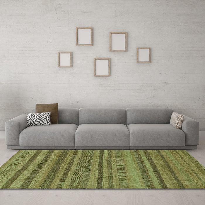 Machine Washable Oriental Turquoise Modern Area Rugs in a Living Room,, wshabs1477turq