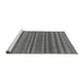 Sideview of Machine Washable Oriental Gray Modern Rug, wshabs1477gry