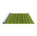 Sideview of Machine Washable Oriental Green Modern Area Rugs, wshabs1477grn