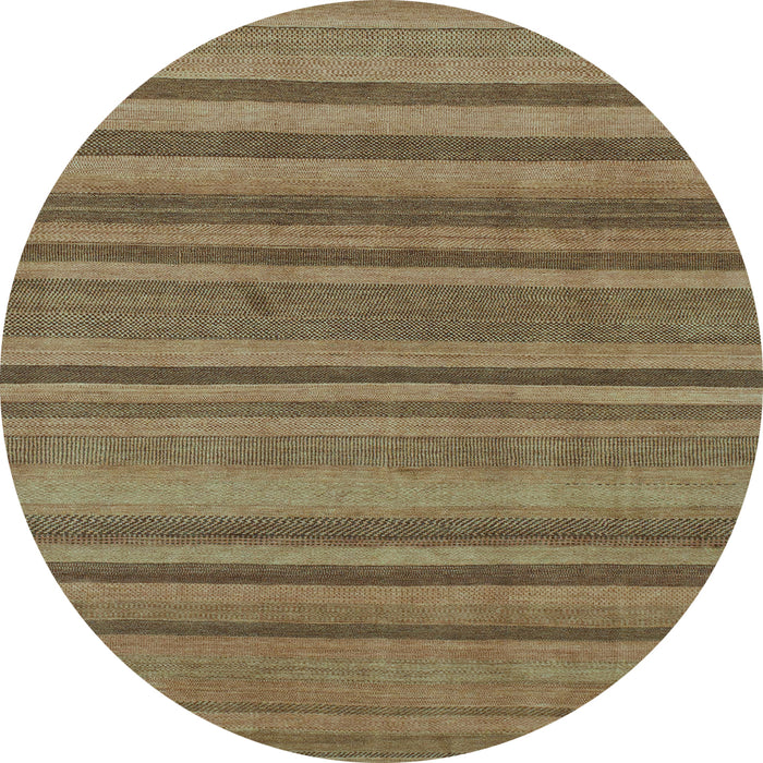 Round Oriental Light Blue Modern Rug, abs1477lblu