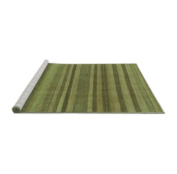 Sideview of Machine Washable Oriental Turquoise Modern Area Rugs, wshabs1477turq