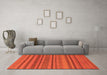 Machine Washable Oriental Orange Modern Area Rugs in a Living Room, wshabs1477org