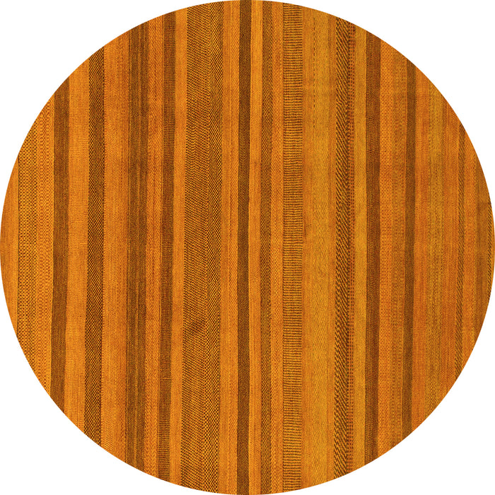 Round Oriental Yellow Modern Rug, abs1477yw