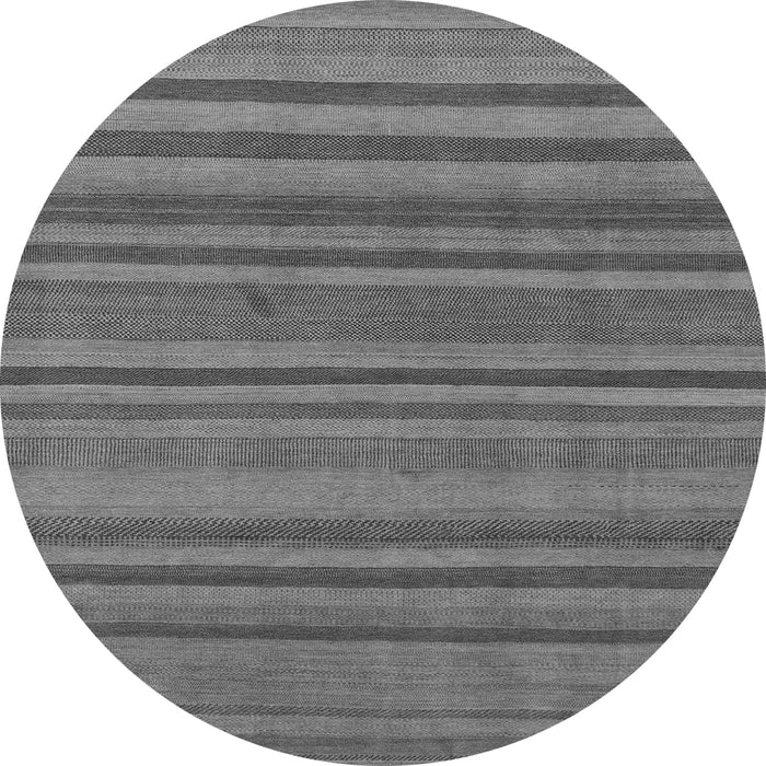Round Machine Washable Oriental Gray Modern Rug, wshabs1477gry