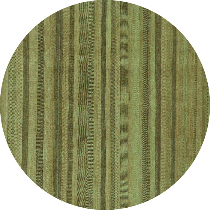 Round Machine Washable Oriental Turquoise Modern Area Rugs, wshabs1477turq