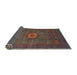 Sideview of Abstract Brown Red Oriental Rug, abs1478