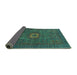 Sideview of Oriental Turquoise Modern Rug, abs1478turq