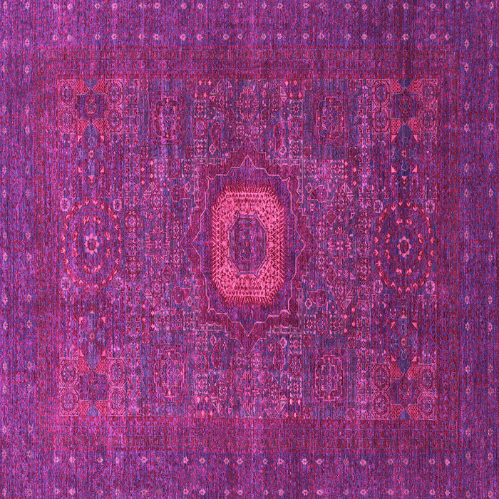 Square Machine Washable Oriental Pink Modern Rug, wshabs1478pnk