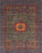 Abstract Brown Red Oriental Rug, abs1478