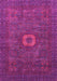 Machine Washable Oriental Pink Modern Rug, wshabs1478pnk