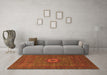 Machine Washable Oriental Orange Modern Area Rugs in a Living Room, wshabs1478org